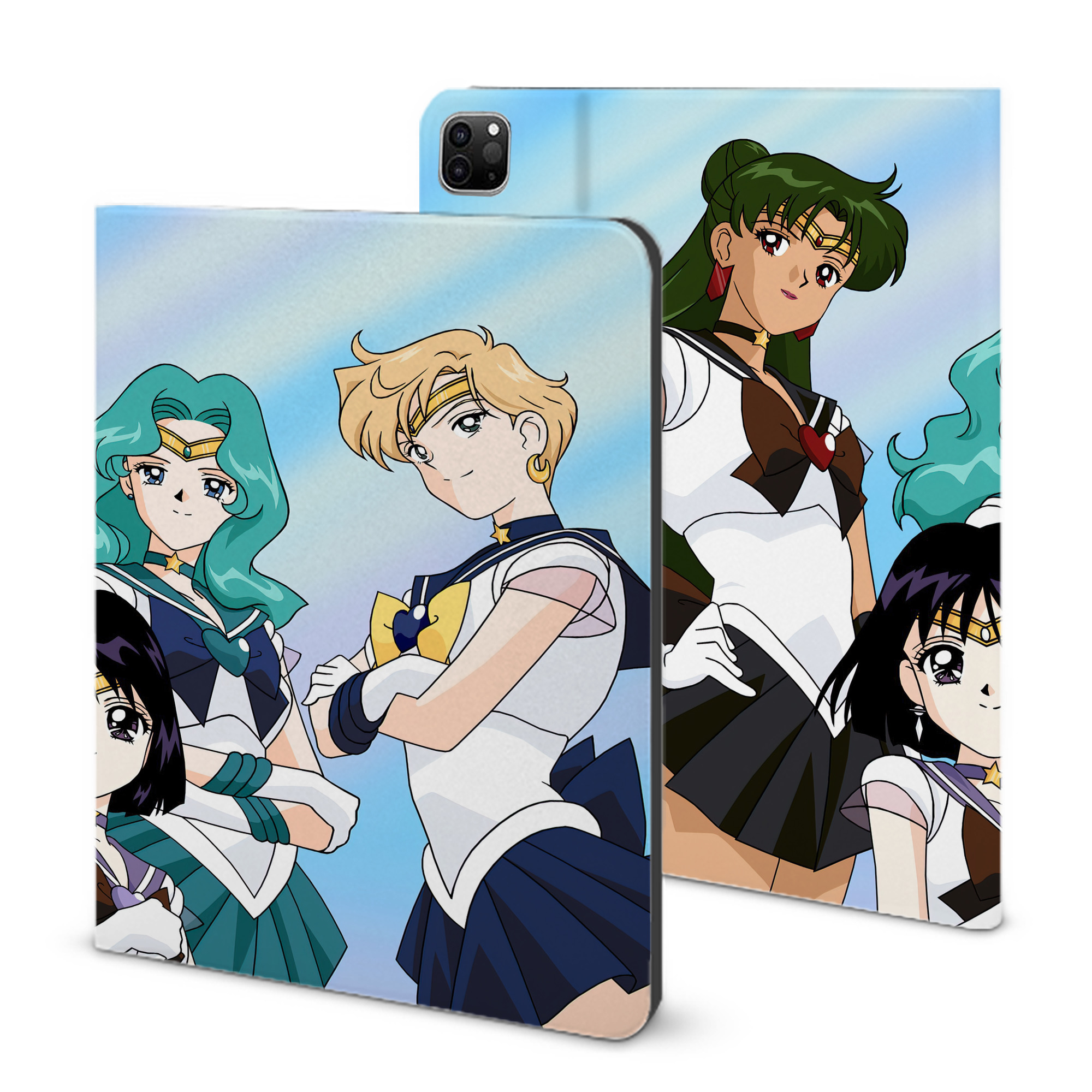 （画像用） 美少女戦士セーラームーン Sailor Moon IPad ケース ブック型 PUレザー TPU 耐衝撃 軽量 薄型 ペン収納なし 全面保護 IPad 各モデル対応